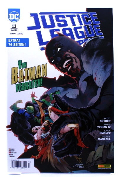 Justice League Comic (Restart 2019) Nr. 13: Von Batman verraten!